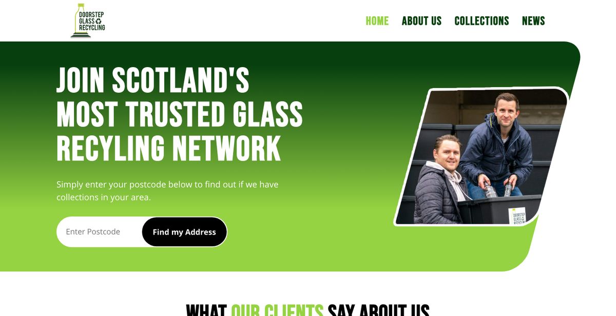Doorstep Glass Recycling home page